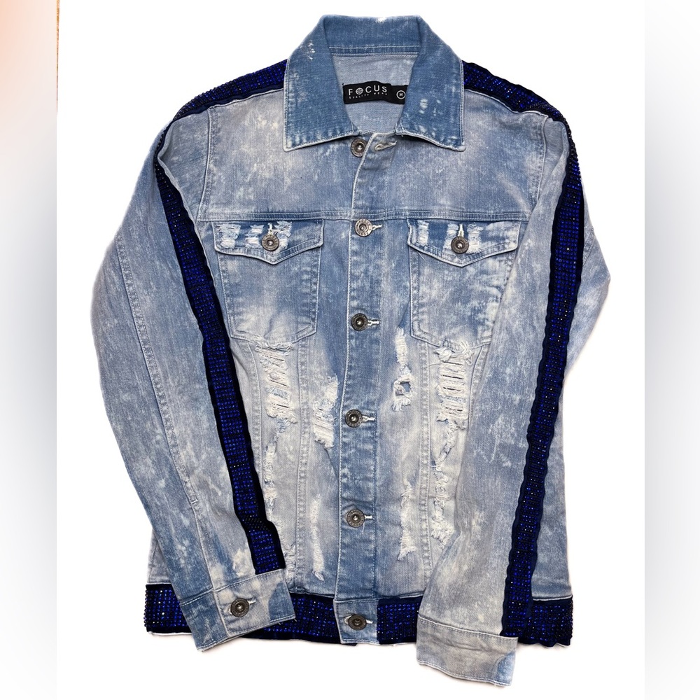 Focus Quality Wear Men’s Distressed Denim Jacket